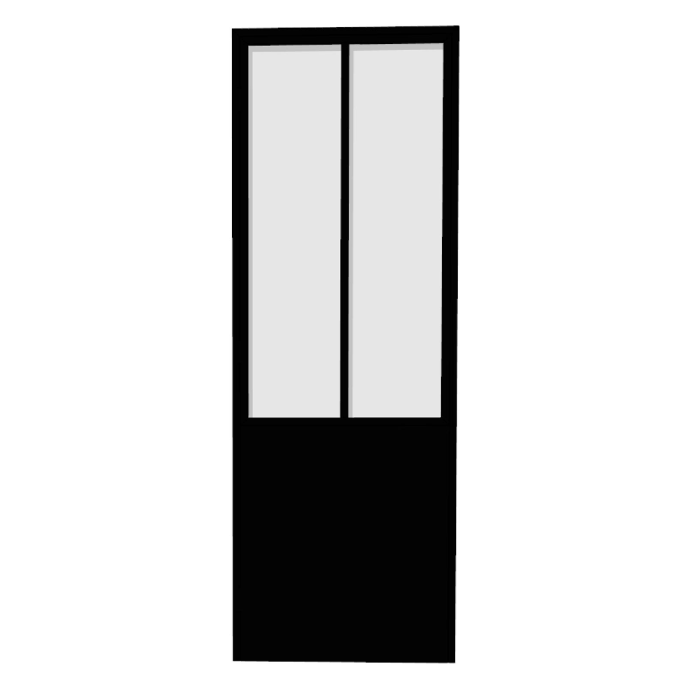 Porte battante simple type verrière d'intérieur 2 vitrages d'une hauteur de 2115mm