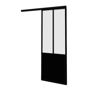 Porte battante simple type verrière d'intérieur 2 vitrages d'une hauteur de 2100mm