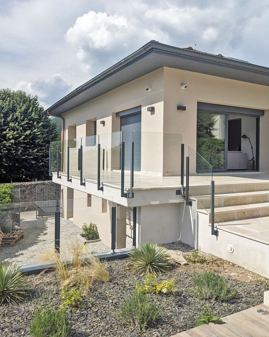 Garde-corps Extérieur Signature Acier Verre